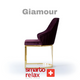 Smarto Relax Glamour 2’li Sandalye Seti — Metal Ayaklı, Mor Kumaş