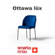 Smarto Relax Ottawa Lüx 2’li Sandalye Seti — Metal Ayaklı, Mavi Kumaş