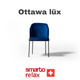 Smarto Relax Ottawa Lüx 2’li Sandalye Seti — Metal Ayaklı, Mavi Kumaş