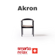 Smarto Relax Akron 2’li Sandalye Seti — Ahşap Ayaklı, Krem Kumaş