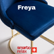 Smarto Relax Freya 2’li Sandalye Seti — Metal Ayaklı, Mavi Kumaş