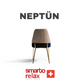 Smarto Relax Neptun 2’li Sandalye Seti — Metal Ayaklı, Krem Kumaş