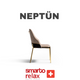 Smarto Relax Neptun 2’li Sandalye Seti — Metal Ayaklı, Krem Kumaş