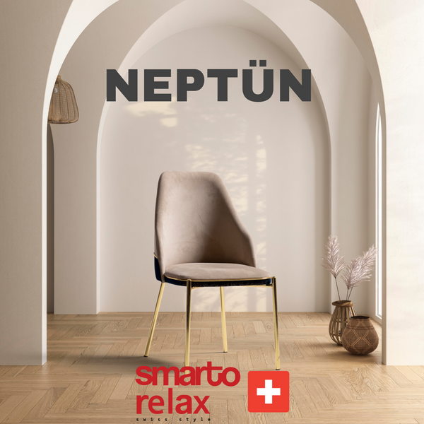 Smarto Relax Neptun 2’li Sandalye Seti — Metal Ayaklı, Krem Kumaş – Default Title