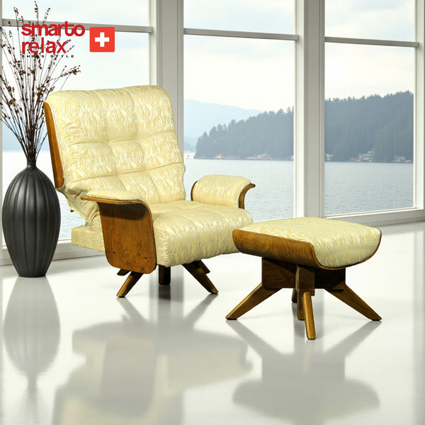 Smarto Relax TV Koltuğu Genova Mare Manuel Ergonomik Döner Mekanizma Kadife/Şönil Krem Rengi – Default Title