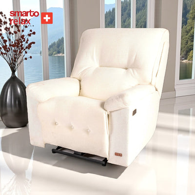 Smarto Porto White TV Koltuk – elektrikli sırt dayama ve kontrol paneli ile %20 indirimli modern konfor