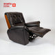 Smarto Relax TV Koltuğu Zürih VIP Elektrikli Sırt Dayanağı Kontrol Panelli Ergonomik Siyah Deri Dekoratif Baba Koltuğu