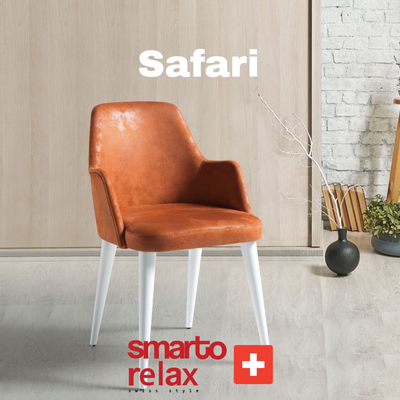 “Smarto Safari Chair – modern tasarım ve soft suede kumaş ile %20 indirimli konforlu sandalye”