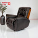 Smarto Relax TV Koltuğu Zürih VIP Elektrikli Sırt Dayanağı Kontrol Panelli Ergonomik Siyah Deri Dekoratif Baba Koltuğu