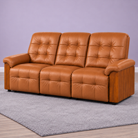 Smarto Relax Berlin 3’lü Orta Konsollu Bardaklıklı Yatar Ayak Uzatmalı Ergonomik Deri Sinema TV Koltuğu