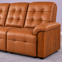 Smarto Relax Berlin 3’lü Orta Konsollu Bardaklıklı Yatar Ayak Uzatmalı Ergonomik Deri Sinema TV Koltuğu