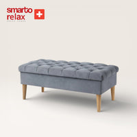 Smarto Relax Puf Brienz Ayaklı Dikdörtgen Kapitoneli Dekoratif 100x50x45 cm