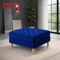 Smarto Relax Mürren Tufted Ottoman with Feet Decorative 100x100x45 cm