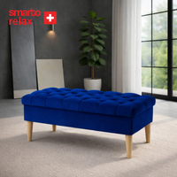 Smarto Relax Puf Brienz Ayaklı Dikdörtgen Kapitoneli Dekoratif 100x50x45 cm