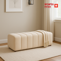 Smarto Relax Düz Puf Babyface 100x40x45 cm | Swiss Style Dekoratif Bank
