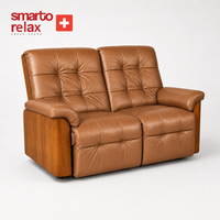 Smarto Relax Berlin İkili TV Koltuğu Deri Yatan Ayak Uzatmalı Ergonomik Baba Koltuğu