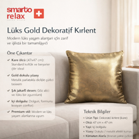 Smarto Relax Antibakteriyel Desenli Dekoratif Dolgulu  Kırlent 45x45 cm