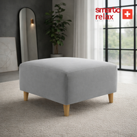 Smarto Relax Babyface Kare Puf 60x60×45 – Ahşap Ayak