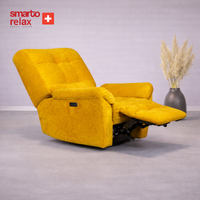 Smarto Relax TV Koltuğu PORTO Comfort Döner Elektrikli Sırt Dayanağı Kontrol Panelli Ergonomik 8 farkli renk seçenek Dekoratif Baba Koltuğu