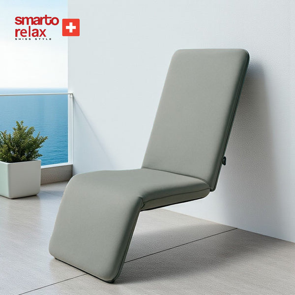 Smarto Relax Katlanabilir Şezlong Yer Minderi — Ayarlanabilir Sırt Destekli Zemin Koltuğu, Taşınabilir, Dış Mekân, – Default Title