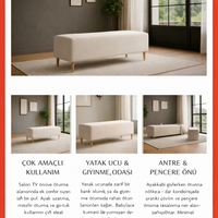 Smarto Relax Babyface Ayaklı Puf (100 × 40 × 45 cm) – Düz Tasarım