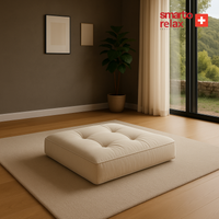 Smarto Relax Babyface Kumaş Kare Yer Minderi 80×80×20cm | Kapitoneli Zemin Oturma Minderi