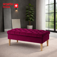 Smarto Relax Puf Brienz Ayaklı Dikdörtgen Kapitoneli Dekoratif 100x50x45 cm