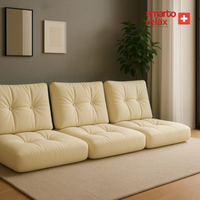 Smarto Relax Sırtlıklı Yer Minderi 80×40 cm | Kapitoneli Zemin Oturma Minderi