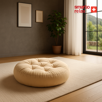 Smarto Relax Babyface Kumaş Sırtlıklı Yer Minderi 80×20 cm | Kapitoneli Zemin Oturma Minderi