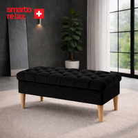 Smarto Relax Puf Brienz Ayaklı Dikdörtgen Kapitoneli Dekoratif 100x50x45 cm