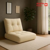 Smarto Relax Sırtlıklı Yer Minderi 80×40 cm | Kapitoneli Zemin Oturma Minderi