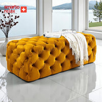 Smarto Relax Puf Soglio Ayaksız Kapitoneli Dekoratif 100x45x45 cm