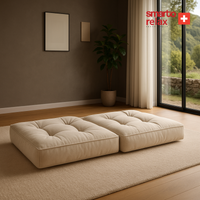 Smarto Relax Babyface Kumaş Kare Yer Minderi 80×80×20cm | Kapitoneli Zemin Oturma Minderi