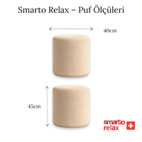 Smarto Relax Babyface Kumaş Silindir Puf 40×45 cm