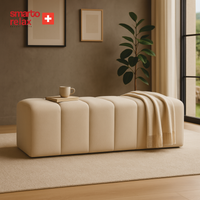 Smarto Relax Düz Puf Babyface 100x40x45 cm | Swiss Style Dekoratif Bank
