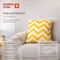 Smarto Relax İçi Dolgulu Kırlent  45x45 cm Kare – Salon & Berjer Kırlenti