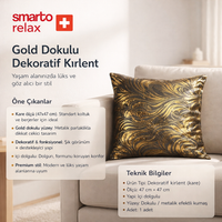 Smarto Relax Tekli Antibakteriyel Desenli Dekoratif Dolgulu  Kırlent 45x45 cm