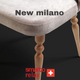 Smarto Relax Milano New 2’li Sandalye Seti — Ahşap Ayaklı, Krem Kumaş