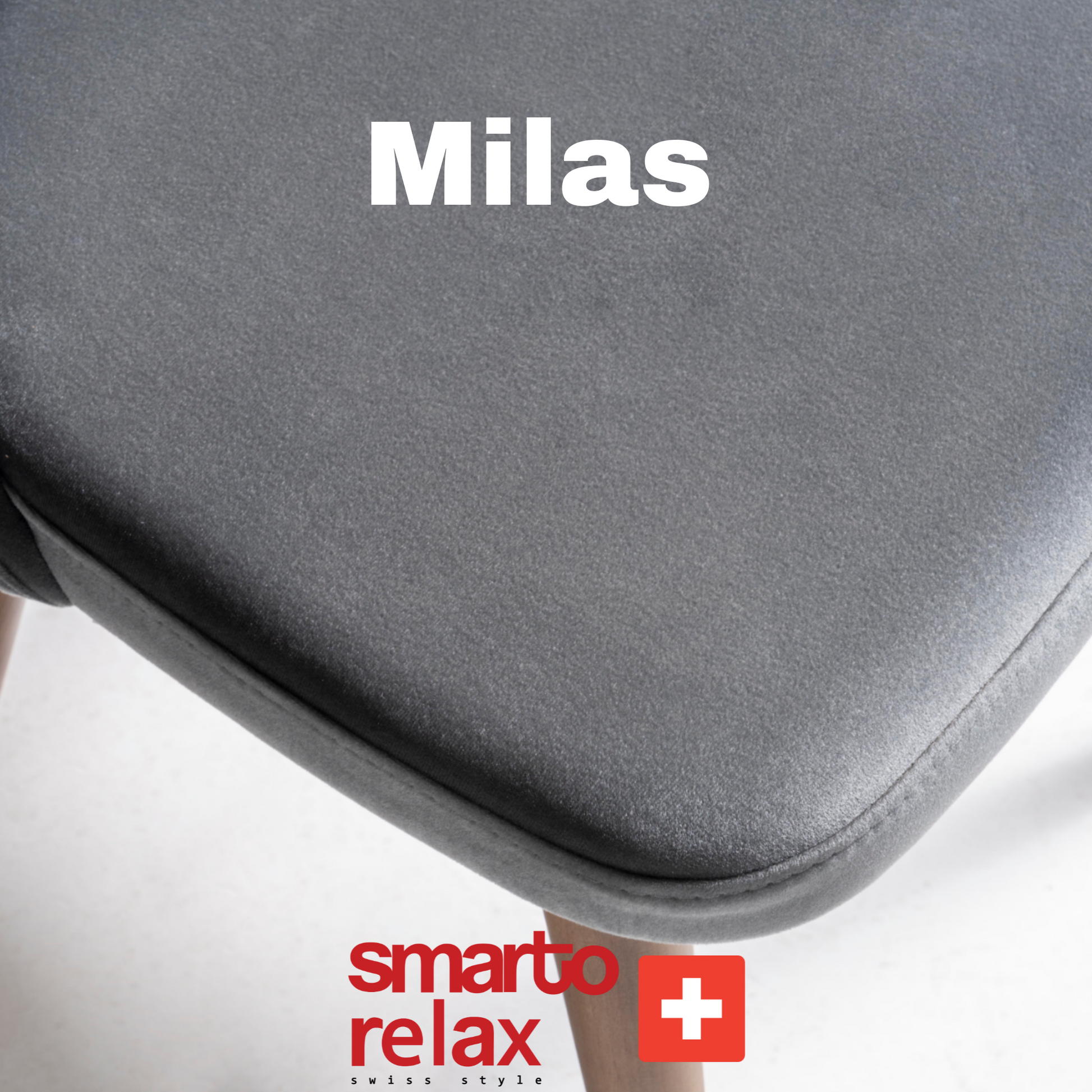 “Smarto Milas 2’li sandalye – modern tasarım ve soft suede kumaş ile %20 indirimli konforlu oturma”5