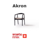 Smarto Relax Akron 2’li Sandalye Seti — Ahşap Ayaklı, Krem Kumaş