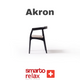 Smarto Relax Akron 2’li Sandalye Seti — Ahşap Ayaklı, Krem Kumaş