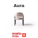 Smarto Relax Aura 2’li Sandalye — Ahşap/Siyah Ayaklı, Krem Kumaş
