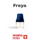 Smarto Relax Freya 2’li Sandalye Seti — Metal Ayaklı, Mavi Kumaş