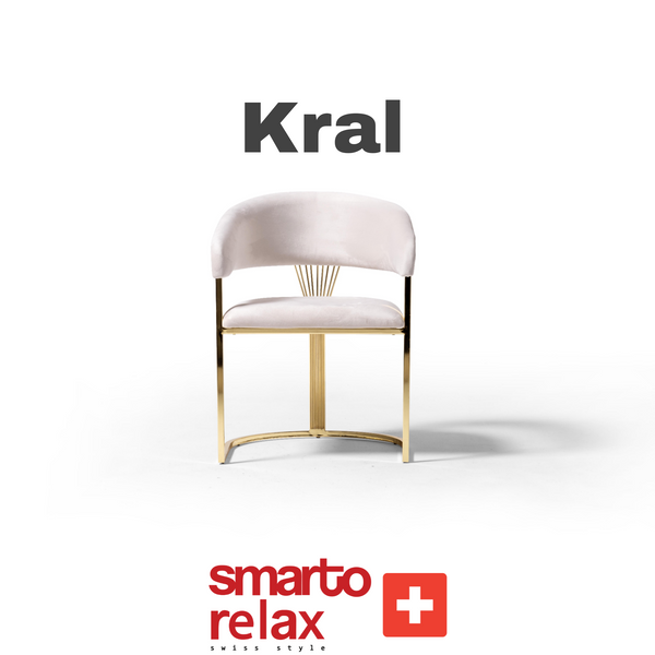 Smarto Relax Kral 2’li Sandalye Seti — Metal Ayaklı, Beyaz – Default Title