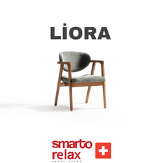 “Smarto Liora sandalye – krem suetderi kumaşla modern oturma deneyimi ve yumuşak dokunuş”5