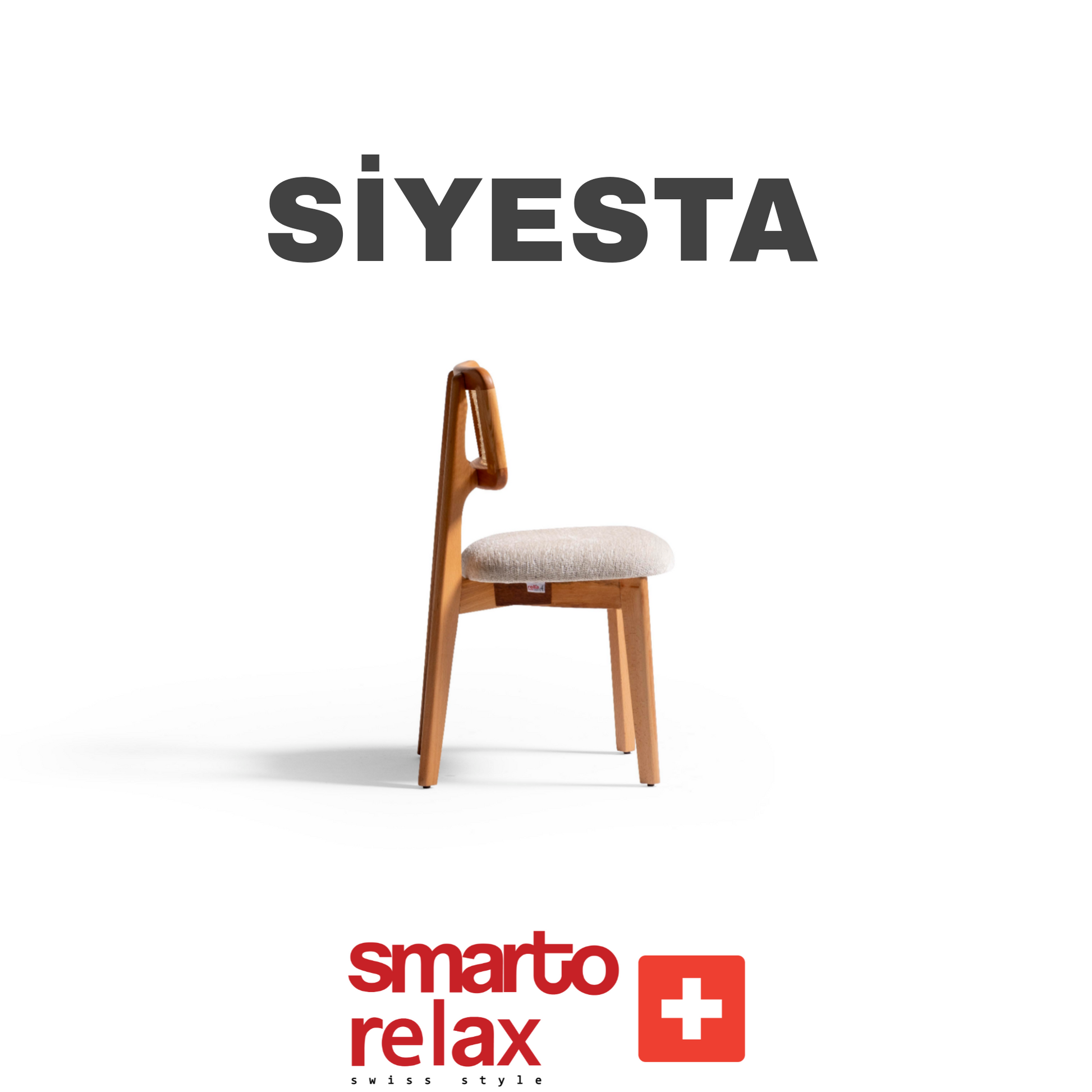 "Siyesta sandalye yan profili – güçlü metal ayaklar ve şık minimal tasarım"3
