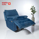 Smarto Relax TV Koltuğu AKAT Elektrikli Sırt Dayanağı Kontrol Panelli Ergonomik Kadife Polyester Mavi Dekoratif Baba Koltuğu
