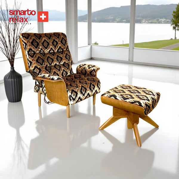 Smarto Relax TV Koltuğu Genova Bella Manuel Sırt Dayama Ergonomik Döner Mekanizma Şönil Siyah Altın – Default Title