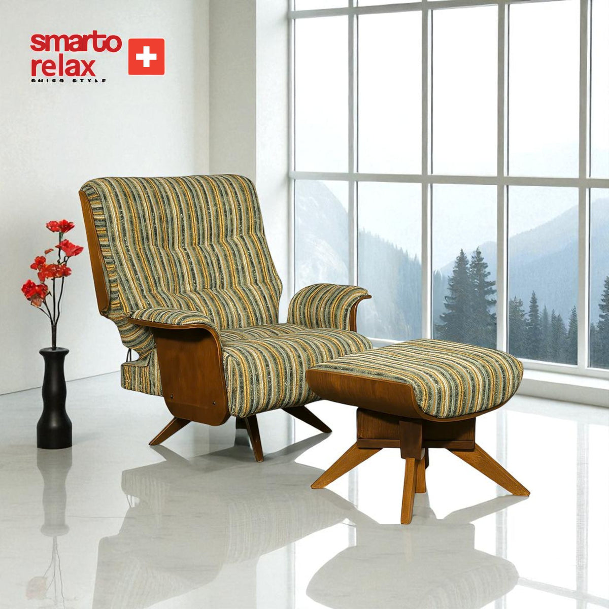 Smarto Relax TV Koltuğu Genova Eleganza  Ergonomik Döner Mekanizma Kadife/Şönil Çok Renkli