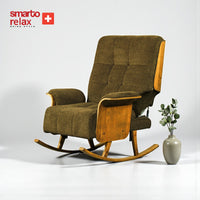 Smarto Relax TV Armchair Genova Nero Recliner Ergonomic Velvet/Chenille Brown